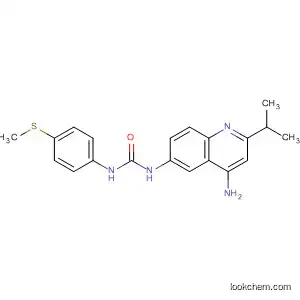 Molecular Structure of 538360-24-6 (Urea,
N-[4-amino-2-(1-methylethyl)-6-quinolinyl]-N'-[4-(methylthio)phenyl]-)
