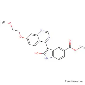 Molecular Structure of 556824-44-3 (1H-Indole-5-carboxylic acid,
2-hydroxy-3-[7-(2-methoxyethoxy)-4-quinazolinyl]-, methyl ester)