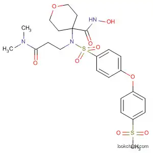 Molecular Structure of 557087-04-4 (2H-Pyran-4-carboxamide,
4-[[3-(dimethylamino)-3-oxopropyl][[4-[4-(methylsulfonyl)phenoxy]phenyl]
sulfonyl]amino]tetrahydro-N-hydroxy-)