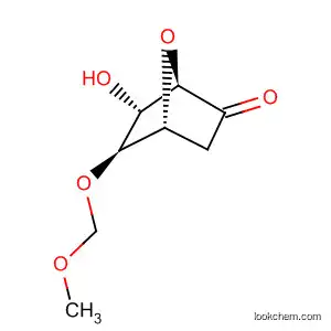 Molecular Structure of 558461-39-5 (7-Oxabicyclo[2.2.1]heptan-2-one, 6-hydroxy-5-(methoxymethoxy)-,
(1R,4R,5S,6S)-)