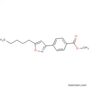 Molecular Structure of 568588-35-2 (Benzoic acid, 4-(4,5-dihydro-5-pentyl-3-isoxazolyl)-, methyl ester)