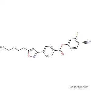 Molecular Structure of 568588-40-9 (Benzoic acid, 4-(4,5-dihydro-5-pentyl-3-isoxazolyl)-,
4-cyano-3-fluorophenyl ester)