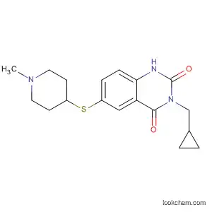 Molecular Structure of 569661-47-8 (2,4(1H,3H)-Quinazolinedione,
3-(cyclopropylmethyl)-6-[(1-methyl-4-piperidinyl)thio]-)