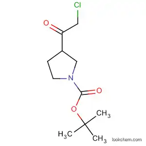 Molecular Structure of 569667-96-5 (1-Pyrrolidinecarboxylic acid, 3-(chloroacetyl)-, 1,1-dimethylethyl ester)