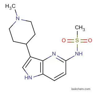 Molecular Structure of 570386-01-5 (Methanesulfonamide,
N-[3-(1-methyl-4-piperidinyl)-1H-pyrrolo[3,2-b]pyridin-5-yl]-)
