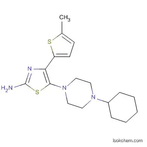 Molecular Structure of 570407-28-2 (2-Thiazolamine, 5-(4-cyclohexyl-1-piperazinyl)-4-(5-methyl-2-thienyl)-)