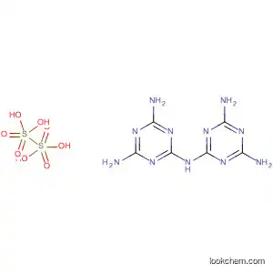 Molecular Structure of 577965-25-4 (Disulfuric acid, compd. with
N-(4,6-diamino-1,3,5-triazin-2-yl)-1,3,5-triazine-2,4,6-triamine (1:1))