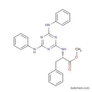 Molecular Structure of 578011-42-4 (L-Phenylalanine, N-[4,6-bis(phenylamino)-1,3,5-triazin-2-yl]-, methyl
ester)