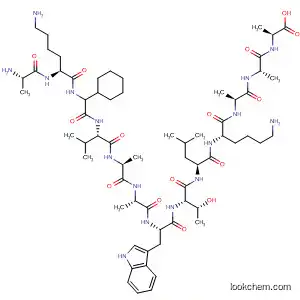 Molecular Structure of 578013-05-5 (L-Alanine,
L-alanyl-L-lysyl-(2S)-2-cyclohexylglycyl-L-valyl-L-alanyl-L-alanyl-L-tryptophyl
-L-threonyl-L-leucyl-L-lysyl-L-alanyl-L-alanyl-)