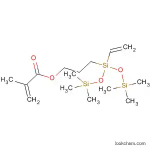 Molecular Structure of 119429-99-1 (2-Propenoic acid, 2-methyl-,
3-[1-ethenyl-3,3,3-trimethyl-1-[(trimethylsilyl)oxy]disiloxanyl]propyl ester)
