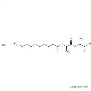 Molecular Structure of 13557-74-9 (Decanoic acid, 2-(1-carboxyethoxy)-1-methyl-2-oxoethyl ester, sodium
salt)