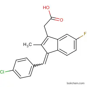 Molecular Structure of 2022-35-7 (1H-Indene-3-acetic acid,
1-[(4-chlorophenyl)methylene]-5-fluoro-2-methyl-)