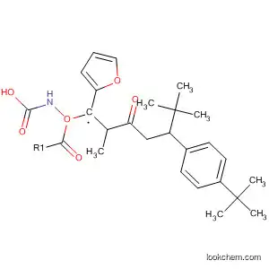 Molecular Structure of 581808-14-2 (Carbamic acid,
[5-[4-(1,1-dimethylethyl)phenyl]-1-(2-furanyl)-2-methyl-3-oxopentyl]-,
1,1-dimethylethyl ester)