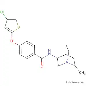 Molecular Structure of 586357-50-8 (Benzamide,
4-[(4-chloro-2-thienyl)oxy]-N-(6-methyl-1-azabicyclo[2.2.2]oct-3-yl)-)