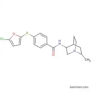 Molecular Structure of 586357-89-3 (Benzamide,
4-[(5-chloro-2-furanyl)thio]-N-(6-methyl-1-azabicyclo[2.2.2]oct-3-yl)-)