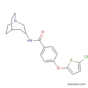 Molecular Structure of 586360-71-6 (Benzamide, N-1-azabicyclo[3.2.2]non-3-yl-4-[(5-chloro-2-thienyl)oxy]-)