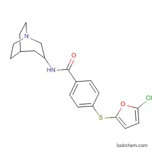 Molecular Structure of 586361-14-0 (Benzamide, N-1-azabicyclo[3.2.2]non-3-yl-4-[(5-chloro-2-furanyl)thio]-)