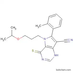 1H-Pyrrolo[3,2-d]pyrimidine-7-carbonitrile,
4,5-dihydro-5-[3-(1-methylethoxy)propyl]-6-(2-methylphenyl)-4-thioxo-