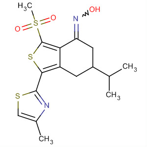 Benzo[c]thiophen-4(5H)-one,  6,7-dihydro-6-(1-methylethyl)-3-(methylsulfonyl)-1-(4-methyl-2-thiazolyl)-,  oxime