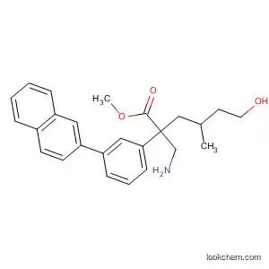 Molecular Structure of 590414-67-8 (Benzenepropanoic acid,
3-amino-4-(3-methylbutoxy)-5-(2-naphthalenyl)-, methyl ester)