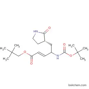 Molecular Structure of 343566-91-6 (2-Pentenoic acid,
4-[[(1,1-dimethylethoxy)carbonyl]amino]-5-[(3S)-2-oxo-3-pyrrolidinyl]-,
2,2-dimethylpropyl ester, (2E,4S)-)