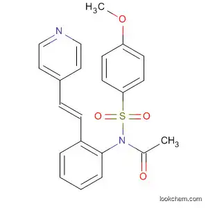 Molecular Structure of 460343-95-7 (Acetamide,
N-[(4-methoxyphenyl)sulfonyl]-N-[2-[(1E)-2-(4-pyridinyl)ethenyl]phenyl]-)