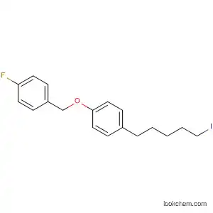 Molecular Structure of 473564-45-3 (Benzene, 1-fluoro-4-[[4-(5-iodopentyl)phenoxy]methyl]-)