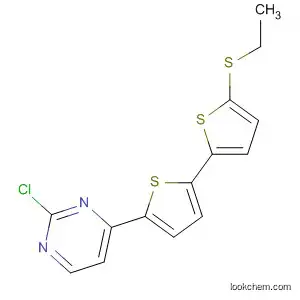 Molecular Structure of 474013-73-5 (Pyrimidine, 2-chloro-4-[5'-(ethylthio)[2,2'-bithiophen]-5-yl]-)