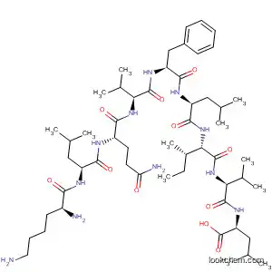 Molecular Structure of 479500-22-6 (L-Leucine,
L-lysyl-L-leucyl-L-glutaminyl-L-valyl-L-phenylalanyl-L-leucyl-L-isoleucyl-L-val
yl-)