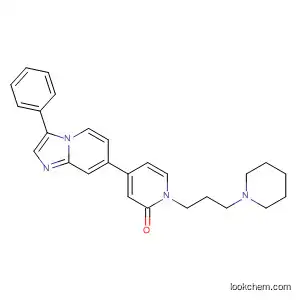 Molecular Structure of 622402-49-7 (2(1H)-Pyridinone,
4-(3-phenylimidazo[1,2-a]pyridin-7-yl)-1-[3-(1-piperidinyl)propyl]-)