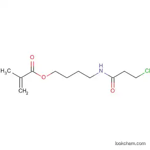 Molecular Structure of 632335-73-0 (2-Propenoic acid, 2-methyl-, 4-[(3-chloro-1-oxopropyl)amino]butyl ester)