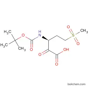 Molecular Structure of 633305-62-1 (Pentanoic acid,
3-[[(1,1-dimethylethoxy)carbonyl]amino]-5-(methylsulfonyl)-2-oxo-, (3S)-)