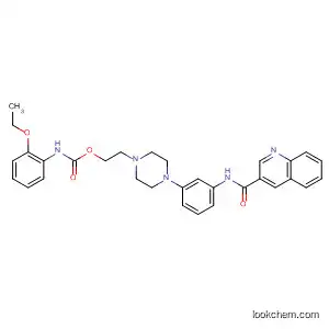 Carbamic acid, (2-ethoxyphenyl)-,
2-[4-[3-[(3-quinolinylcarbonyl)amino]phenyl]-1-piperazinyl]ethyl ester