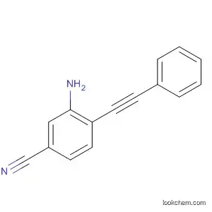 Molecular Structure of 665033-23-8 (Benzonitrile, 3-amino-4-(phenylethynyl)-)