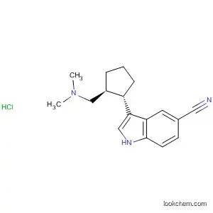 Molecular Structure of 676273-29-3 (1H-Indole-5-carbonitrile,
3-[(1S,2S)-2-[(dimethylamino)methyl]cyclopentyl]-, monohydrochloride)