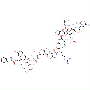Molecular Structure of 115009-67-1 (L-Glutamine,
L-phenylalanyl-L-lysyl-L-a-aspartyl-L-tyrosyl-L-seryl-L-seryl-L-valyl-L-valyl-L-
arginyl-L-prolyl-L-valyl-L-a-glutamyl-L-a-aspartyl-L-histidyl-L-arginyl-)