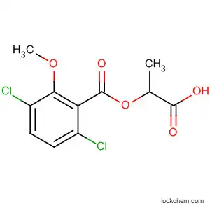 Molecular Structure of 119515-19-4 (Benzoic acid, 3,6-dichloro-2-methoxy-, 1-carboxyethyl ester)