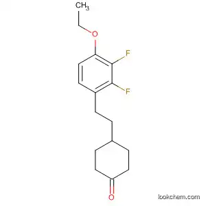Molecular Structure of 126163-34-6 (Cyclohexanone, 4-[2-(4-ethoxy-2,3-difluorophenyl)ethyl]-)