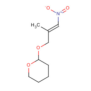 Molecular Structure of 158380-48-4 (2H-Pyran, tetrahydro-2-[[(2E)-2-methyl-3-nitro-2-propenyl]oxy]-)