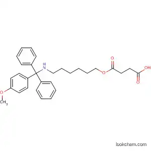 Molecular Structure of 172316-34-6 (Butanedioic acid,
mono[6-[[(4-methoxyphenyl)diphenylmethyl]amino]hexyl] ester)