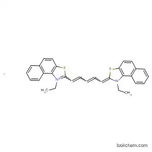Molecular Structure of 18371-27-2 (Naphtho[1,2-d]thiazolium,
1-ethyl-2-[5-(1-ethylnaphtho[1,2-d]thiazol-2(1H)-ylidene)-1,3-pentadienyl
]-, iodide)
