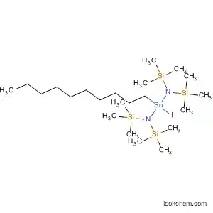 Molecular Structure of 195519-56-3 (Stannanediamine, 1-decyl-1-iodo-N,N,N',N'-tetrakis(trimethylsilyl)-)