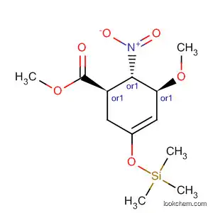 Molecular Structure of 196709-10-1 (3-Cyclohexene-1-carboxylic acid,
5-methoxy-6-nitro-3-[(trimethylsilyl)oxy]-, methyl ester, (1R,5S,6S)-rel-)
