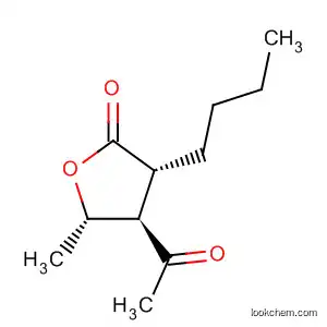 Molecular Structure of 197303-75-6 (2(3H)-Furanone, 4-acetyl-3-butyldihydro-5-methyl-, (3R,4R,5S)-)