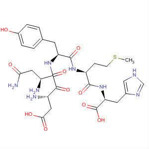 Molecular Structure of 199541-59-8 (L-Histidine, L-a-aspartyl-L-asparaginyl-L-tyrosyl-L-methionyl-)