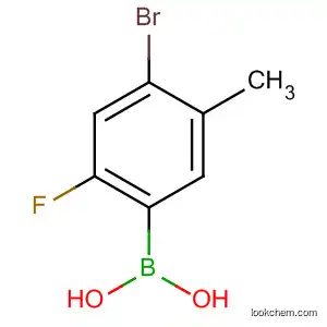 Molecular Structure of 677777-57-0 (4-Bromo-2-fluoro-5-methylphenylboronic acid)