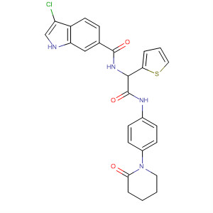 1H-Indole-6-carboxamide,  3-chloro-N-[2-oxo-2-[[4-(2-oxo-1-piperidinyl)phenyl]amino]-1-(2-thienyl)  ethyl]-