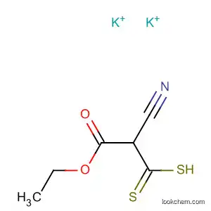 Molecular Structure of 7341-01-7 (Acetic acid, cyano(dithiocarboxy)-, 1-ethyl ester, ion(1-), potassium,
potassium salt)