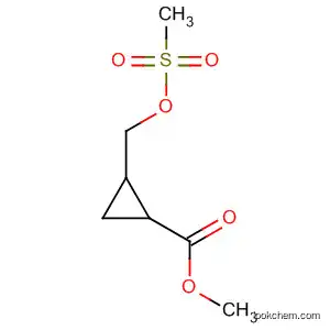 Molecular Structure of 452909-94-3 (Cyclopropanecarboxylic acid, 2-[[(methylsulfonyl)oxy]methyl]-, methyl
ester, (1R,2R)-rel-)