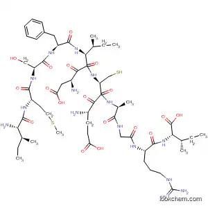 Molecular Structure of 459424-26-1 (L-Isoleucine,
L-isoleucyl-L-methionyl-L-seryl-L-phenylalanyl-L-a-aspartyl-L-isoleucyl-L-a
-glutamyl-L-cysteinyl-L-alanylglycyl-L-arginyl-)